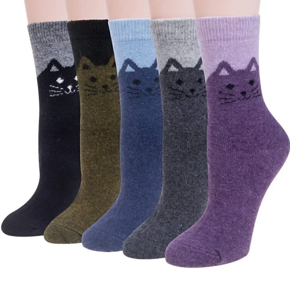 Multi-colored cat socks